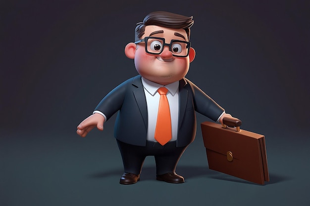 Photo curious businessman 3d illustration