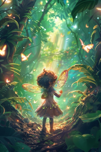 A curious young fairy discovers a portal to a magical world filled with wonder and peril