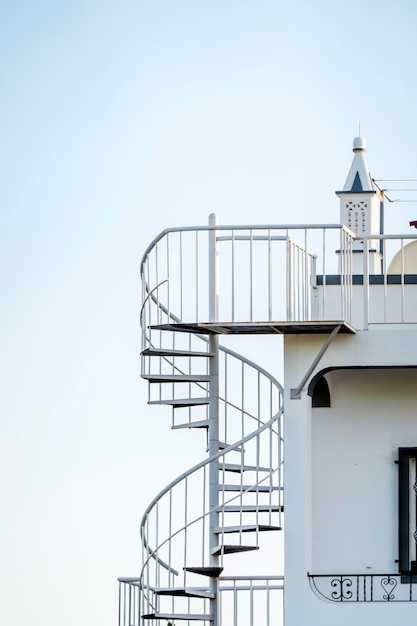 Curled iron staircase