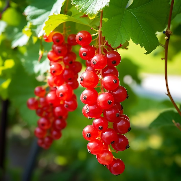 Currant hanging on a tree Currant in the garden