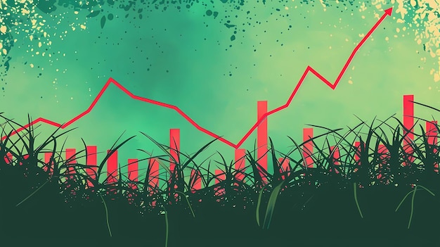 Photo currency exchange chart background image of an exchange trading chart