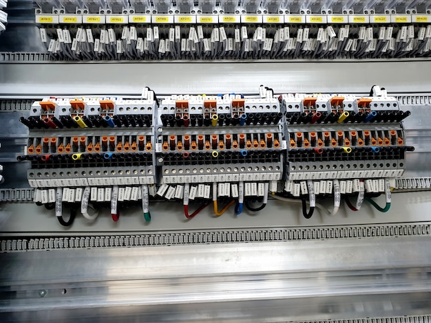 Current transformer secondary terminal block at control compartment of protection panel