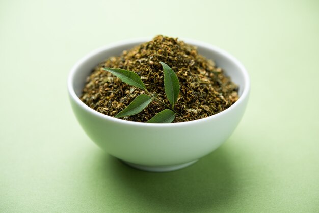 Curry leaves powder or Karivepaku or karuveppilai podi