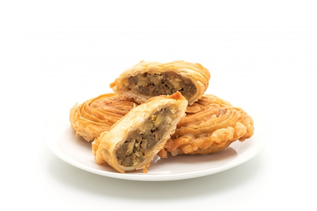 curry puff pastry isolated