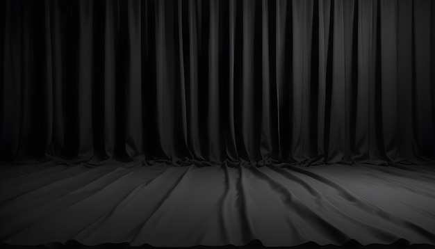 a curtain that has a black background with a white border