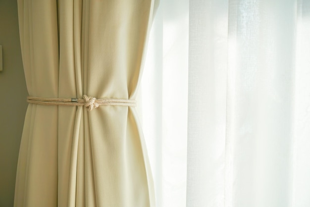 Curtain with window and sunlight