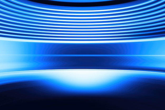 Curved blue abstract virtual reality background hd