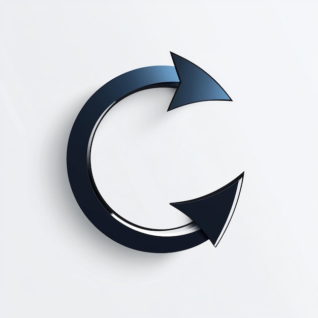 Photo curved circular arrow vector flip