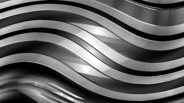 Photo curved metallic render abstract background