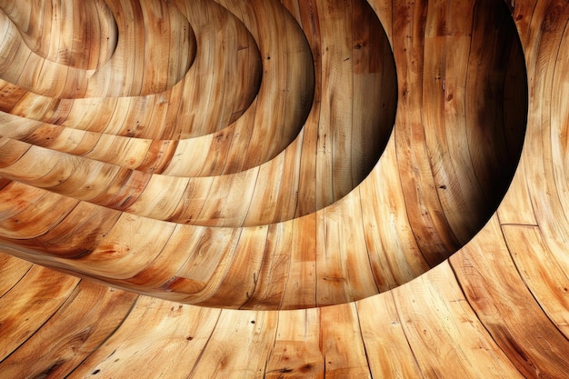 Curved Wooden Background Texture