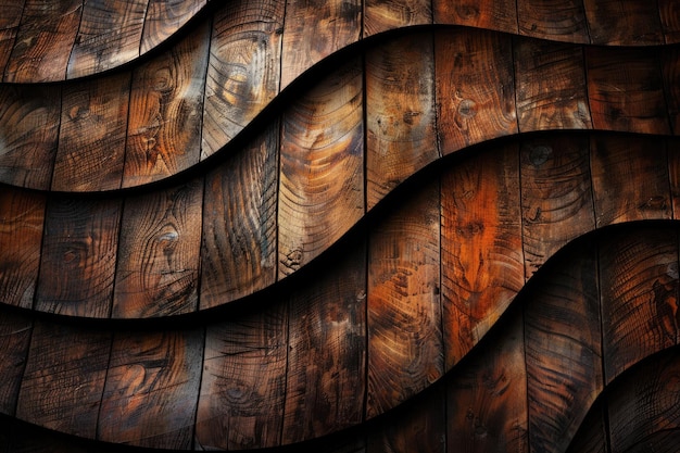 Curved Wooden Background Texture