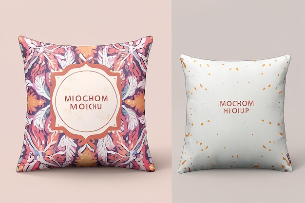 Photo cushion pillow mockup