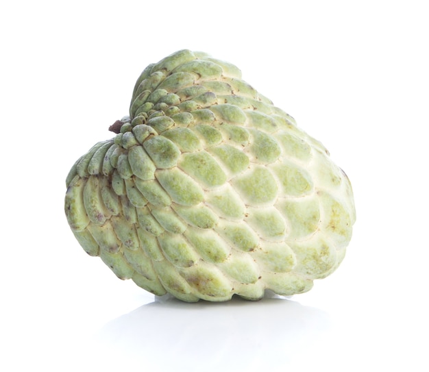 Custard apple on white background.