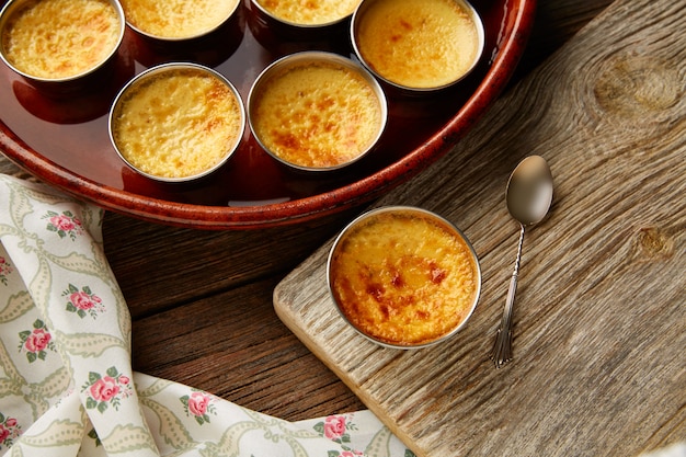 Custard Creme Caramel Flan dessert bain marie