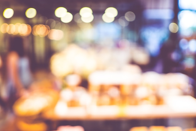 Customer in Coffee shop blur background with bokeh