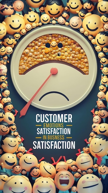 Photo customer emotions satisfaction meter business concept