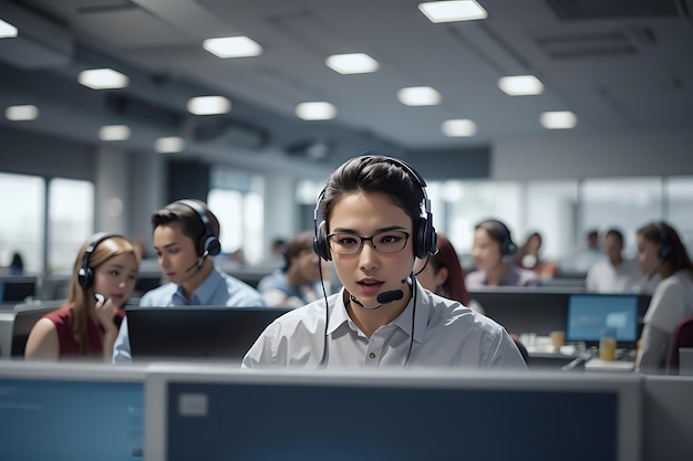 Customers Call center workers