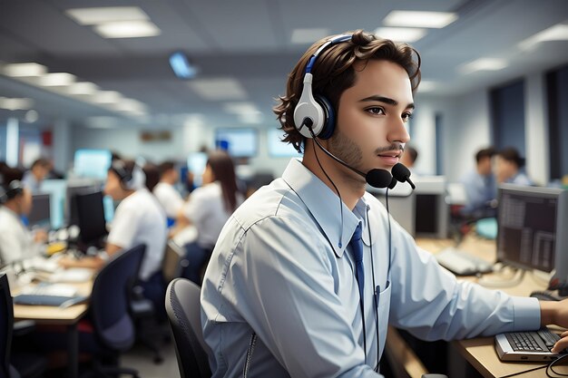 Customers Call center workers