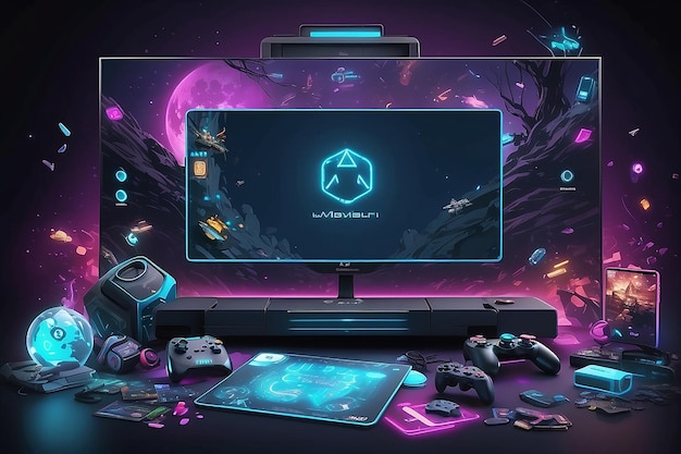 Customizable Background Gaming Mockup