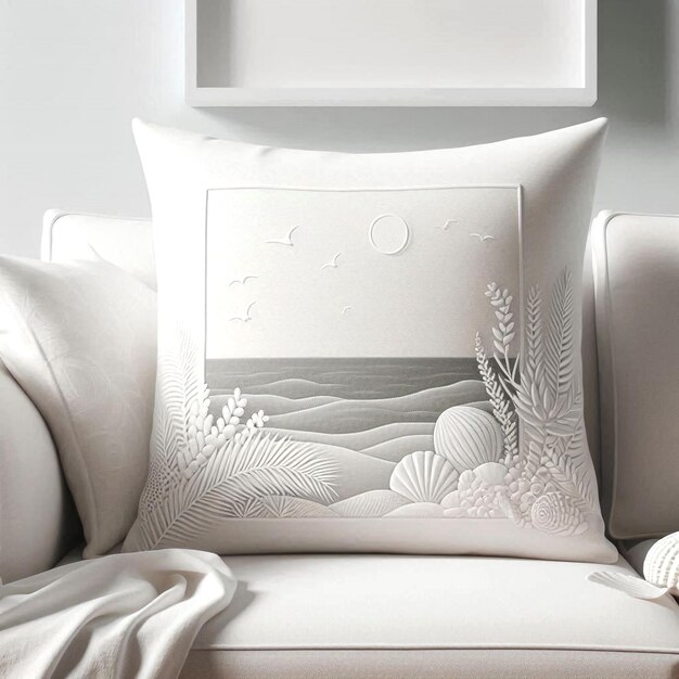 Photo customizable blank pillow mockup ideal for showcasing design creativity