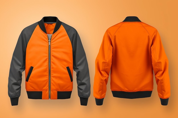 Customizable Raglan Sleeve Jacket Mockup for Print