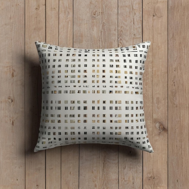 Photo customizable square pillow mockup modern home interior template