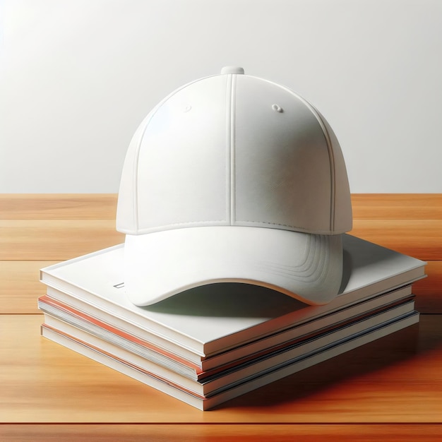 Photo customizable white baseball cap mockup for branding and design