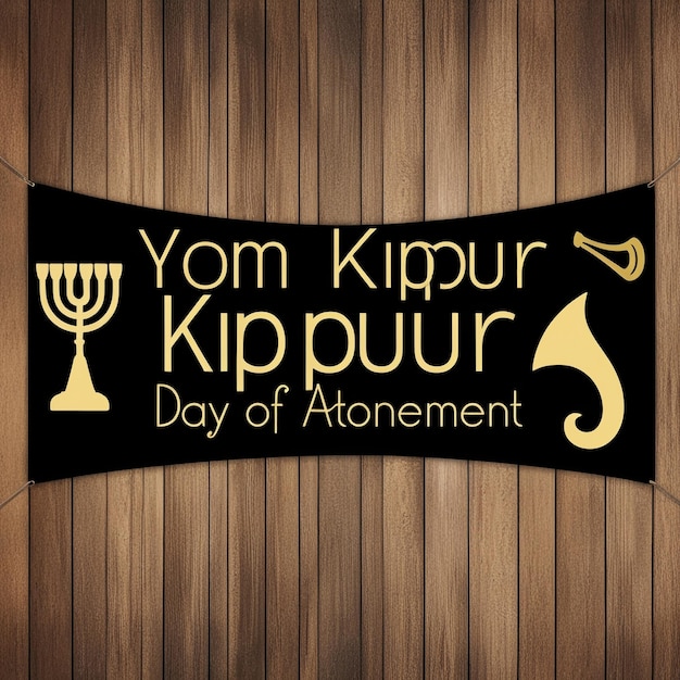 Photo customizable yom kippur banner template for digital and print use