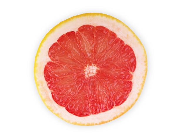 Cut grapefruit citrus isolated