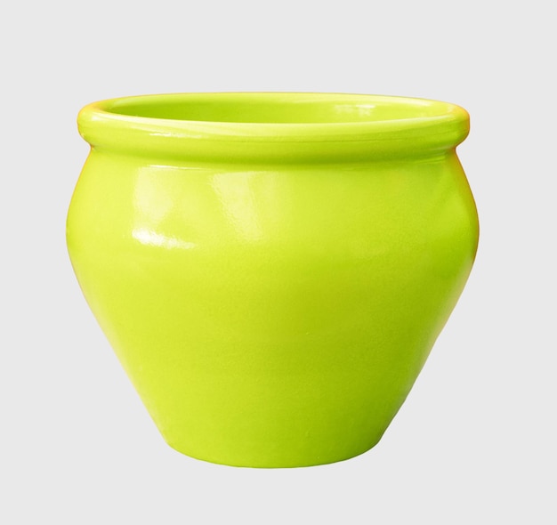 Cut out clay pot home decoration isolated