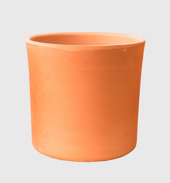 Cut out clay pot home decoration isolated