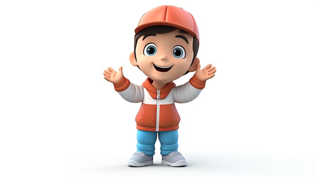 cute 3D boy cartoon character