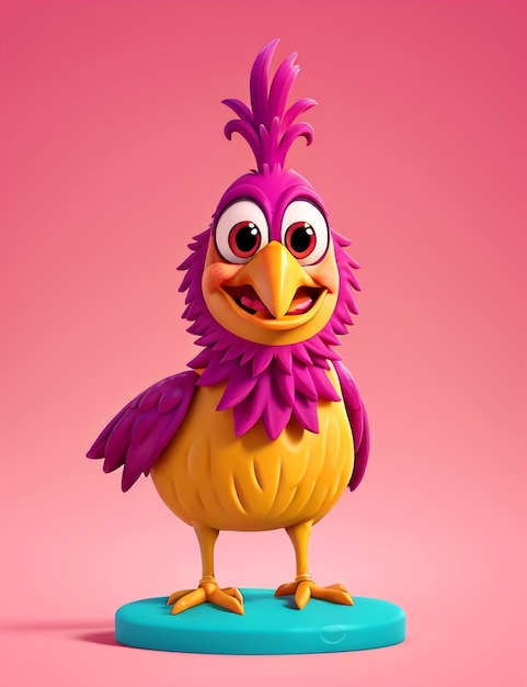 Cute 3D Cartoon chicken character