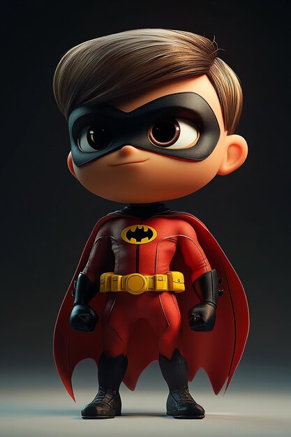 Photo cute 3d cartoon heroes endearing