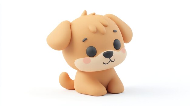 Cute 3D Cartoon Puppy