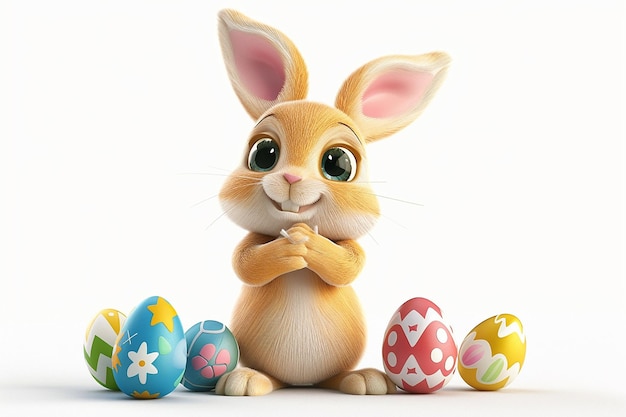 Cute 3D Easter Bunny