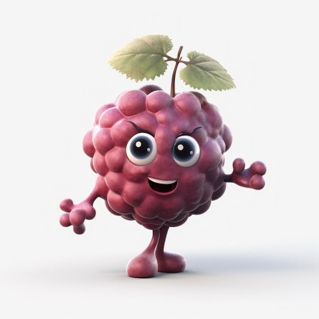 Cute 3D Elderberry Character