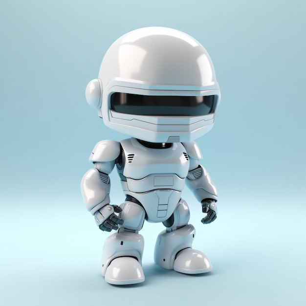 cute 3d render of toy art robocop