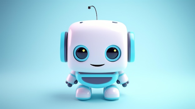 A cute 3D robot Crafted with intricate details this miniature marvel showcases the intersection of technology and charm Whether you're a tech enthusiast or simply captivated by all things cute