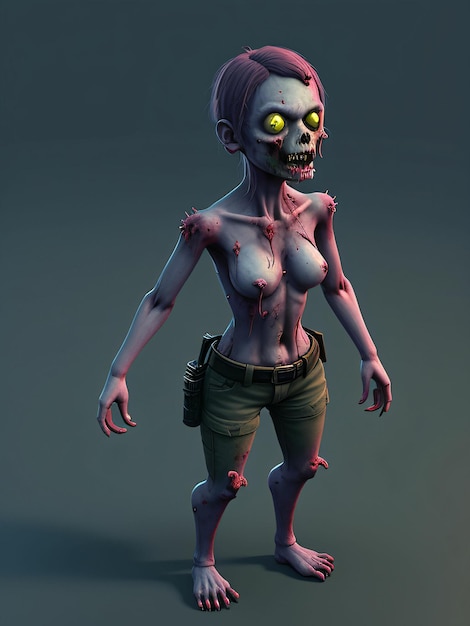 Photo cute 3d zombie