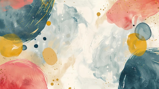 Photo cute abstract background with watercolor touch