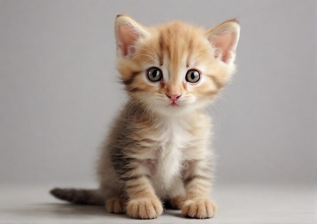 cute and adorable British kitten on white background