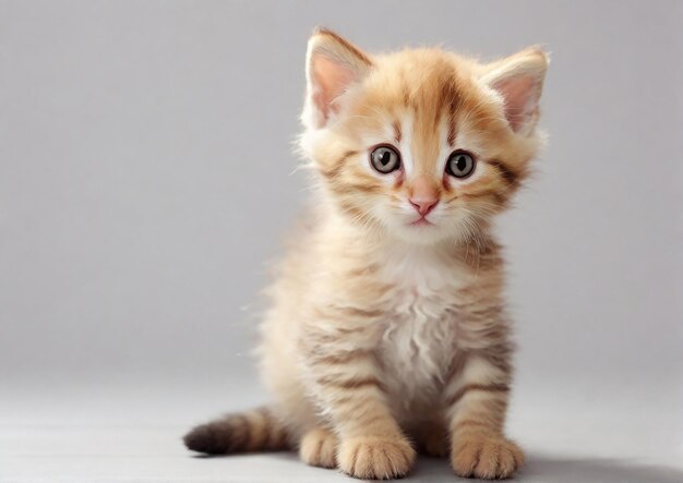 cute and adorable British kitten on white background