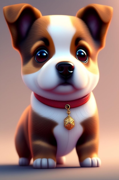 Cute and adorable cartoon dog baby