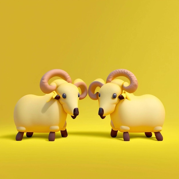 a cute adorable sheep character stands in nature in the style of childrenfriendly cartoon animatio