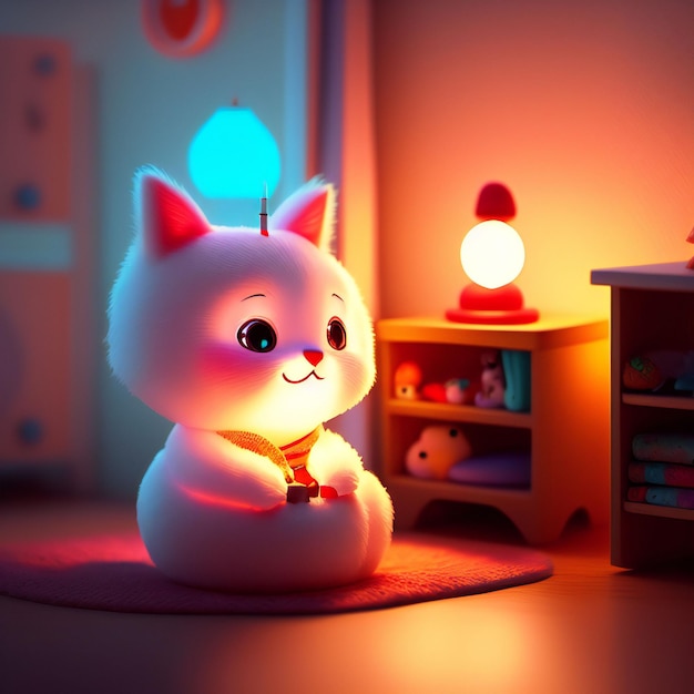 Cute and adorable toy in cozy interior