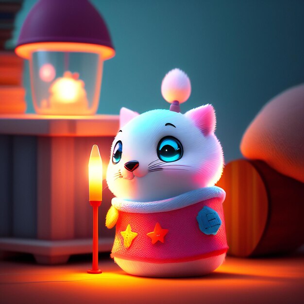 Cute and adorable toy in cozy interior