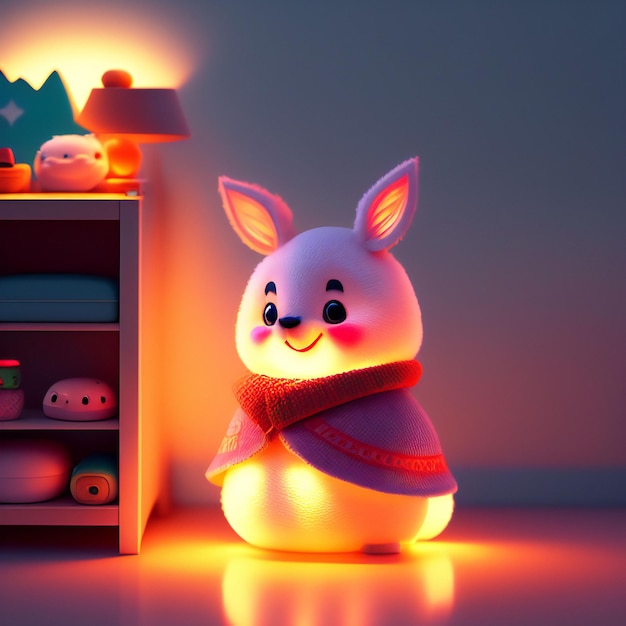 Cute and adorable toy in cozy interior