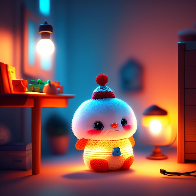 Cute and adorable toy in cozy interior