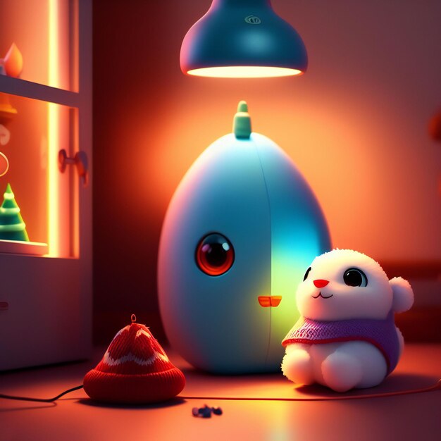 Cute and adorable toy in cozy interior